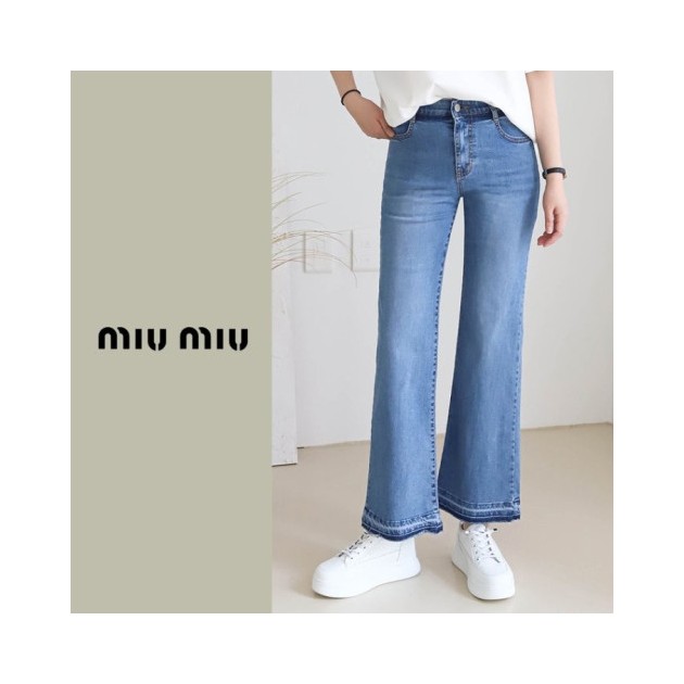 MIUMIU 미우미우 와이드 청바지