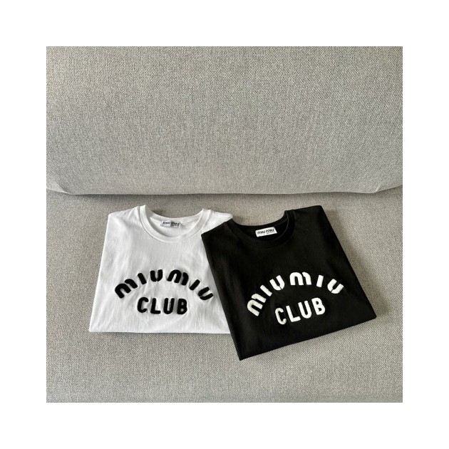MIUMIU 미우미우 체인자수 티셔츠