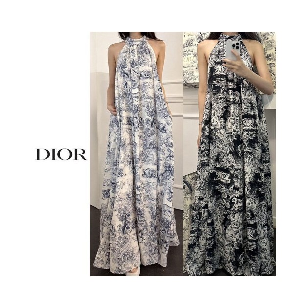DIOR 디올 프린팅 홀터넥 원피스 2COLOR