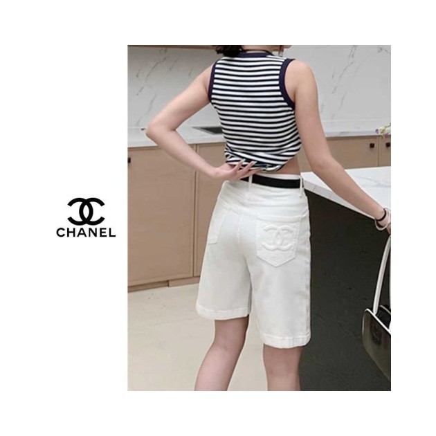 CHANEL 샤넬 엠보빅로고 반바지 2COLOR