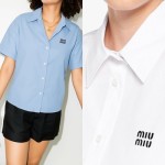 MIUMIU 미우미우 영문로고 반팔셔츠