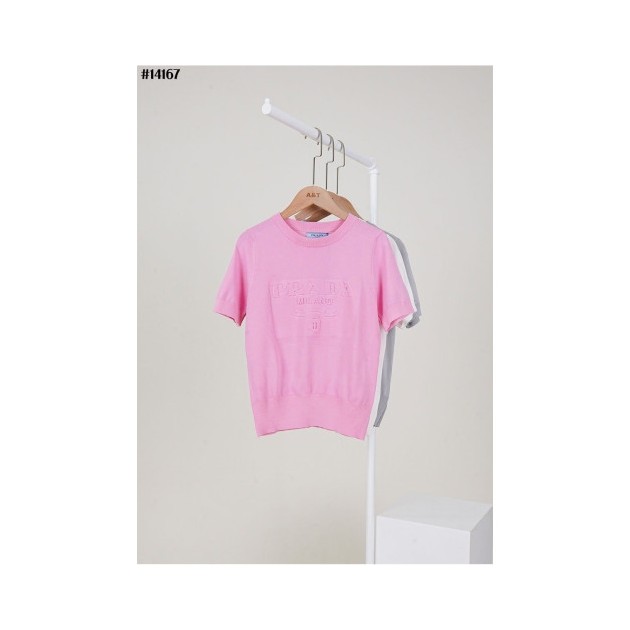 PRADA 프라다 엠보 로고 숏 니트 3COLOR