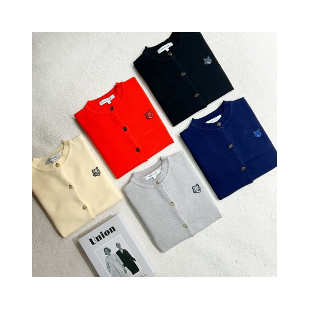 MAISON KITSUNE 메종키츠네 볼드폭스 라운드 가디건