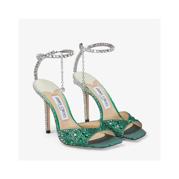 JIMMY CHOO 지미추 여성용 구두 Saeda Sandal 100 굽높이 10cm