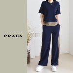 PRADA 프라다 배색반팔 바지셋트 2COLOR