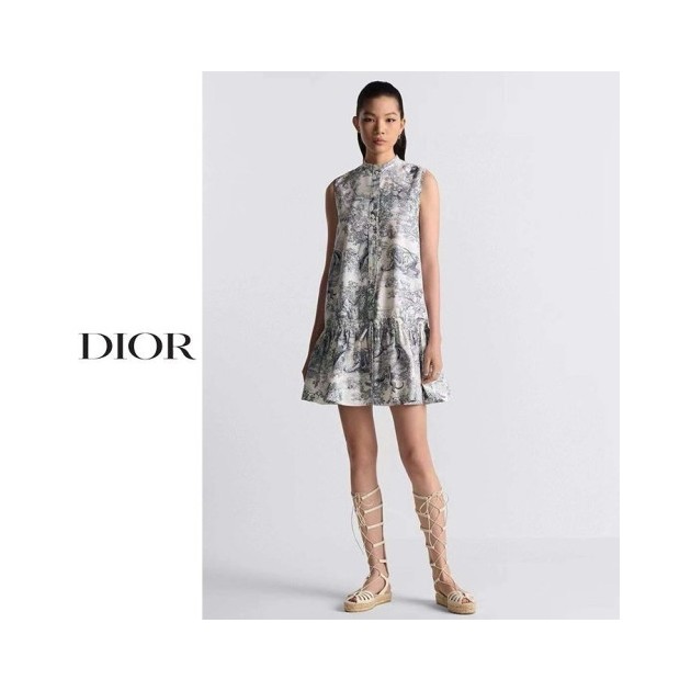 DIOR 디올 애니멀 민소매 원피스