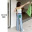 GUCCI 구찌 그린 섀도우 연청바지