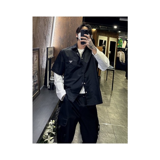 PRADA 프라다 리나일론 숏 슬리브 셔츠 자켓