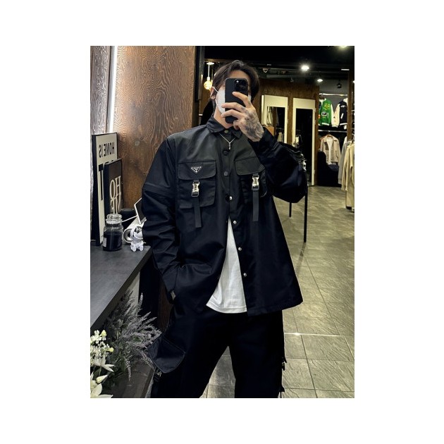 PRADA 프라다 리나일론 하이브리드 셔츠 자켓