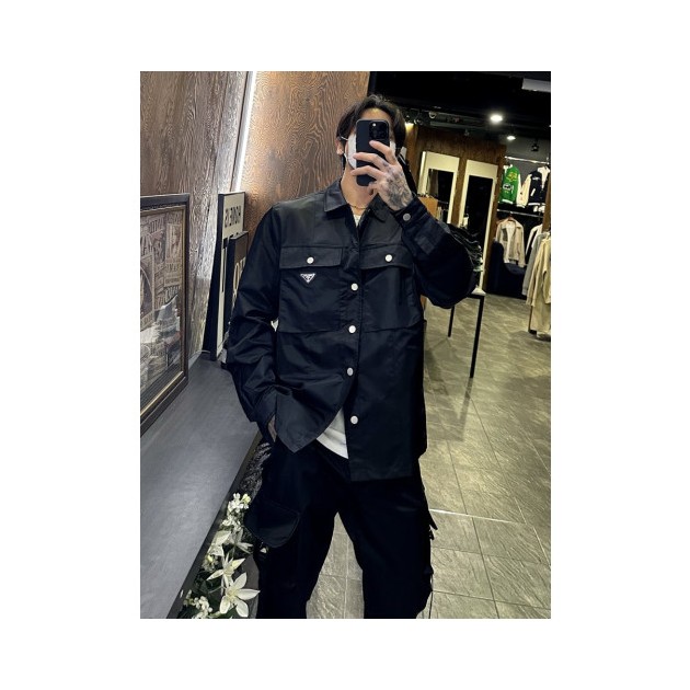 PRADA 프라다 리나일론 입체 포켓 셔츠 자켓