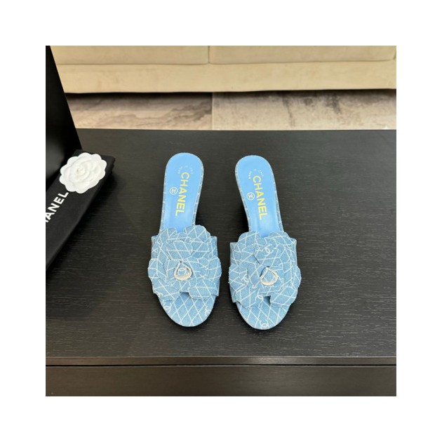 CHANEL 샤넬 여성용 슬리퍼 (굽높이7CM) C63786