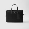 PRADA 프라다 리나일론 사피아노 가죽 브리프케이스 2VE005