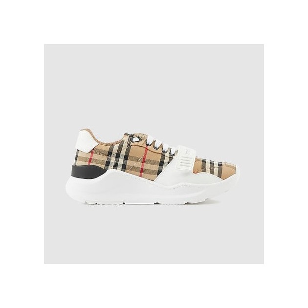 BURBERRY 버버리 남여공용 체크 레더 스니커즈 80505091