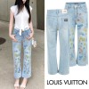 LOUIS VUITTON 루이비통 컬러 워터그래픽 연청 팬츠