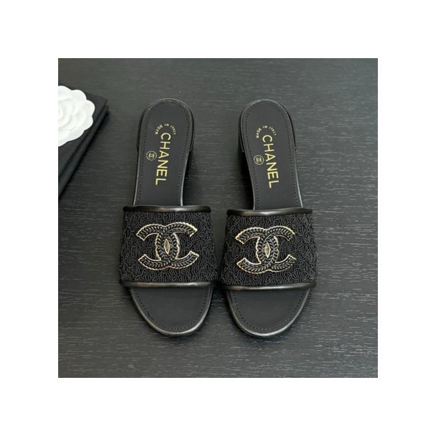 CHANEL 샤넬 여성용 슬리퍼 (굽높이6CM) C63786 2COLOR