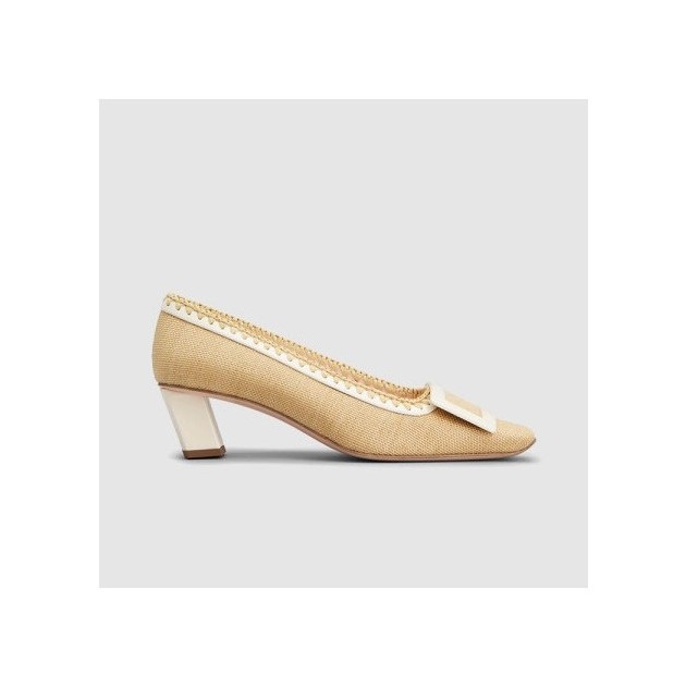 ROGER VIVIER 로저비비에 여성용 구두 (굽높이4.5cm) 벨 비비에 캔버스 힐 0064