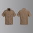 GUCCI 구찌 자카드 오픈 카라 쇼트 슬리브 셔츠