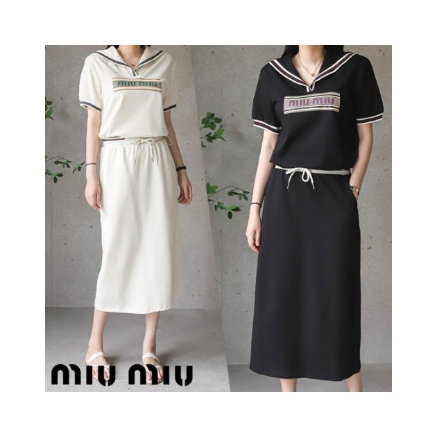MIUMIU 미우미우 치마 반팔 셋트