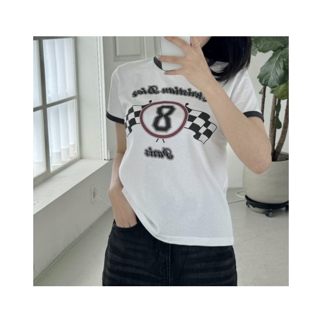 DIOR 디올 여성 레이스 반팔
