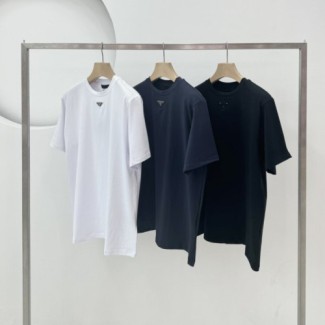 PRADA 프라다 삼각 코튼 반팔