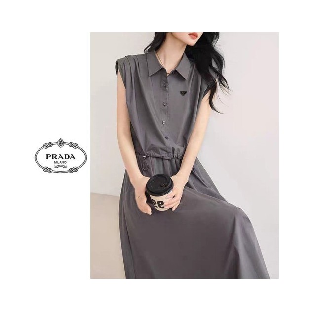 PRADA 프라다 무브 단추 치마투피스 2COLOR