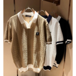 LOUIS VUITTON 루이비통 LV 래더패치 배색PK 반팔티 3COLOR