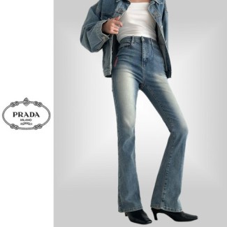 PRADA 프라다 히든밴딩 세미 부츠컷 청바지