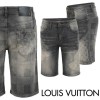LOUIS VUITTON 루이비통 그래픽 다미 흑청 하프 팬츠
