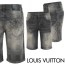 LOUIS VUITTON 루이비통 그래픽 다미 흑청 하프 팬츠