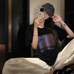 CHROME HEARTS 크롬하츠 아메리칸 플래그 반팔티셔츠