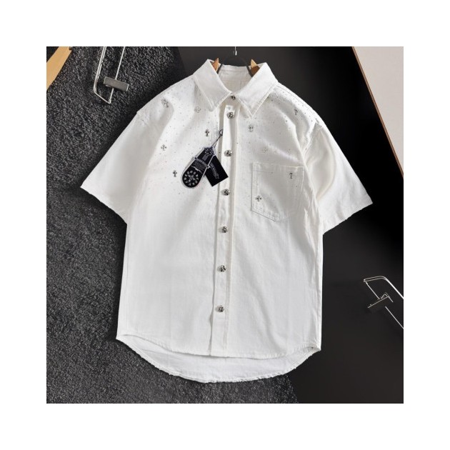CHROME HEARTS 크롬하츠 크로스 포켓 반팔 셔츠