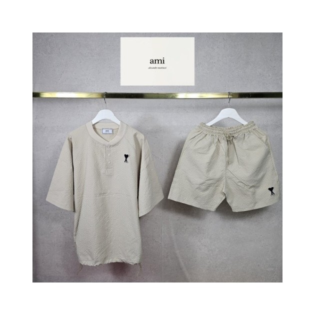 AMI 아미 쿨링 와플 헨리 스트링&밴딩 팬츠 3COLOR