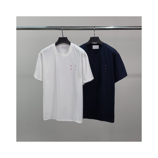 MAISON MARGIELA 메종마르지엘라 로고자수 코튼 반팔티