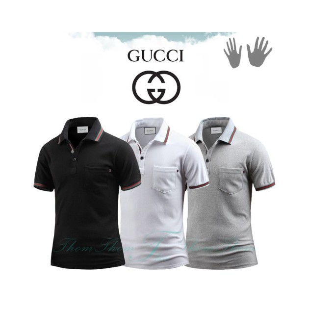 GUCCI 구찌 배색 반팔 카라티
