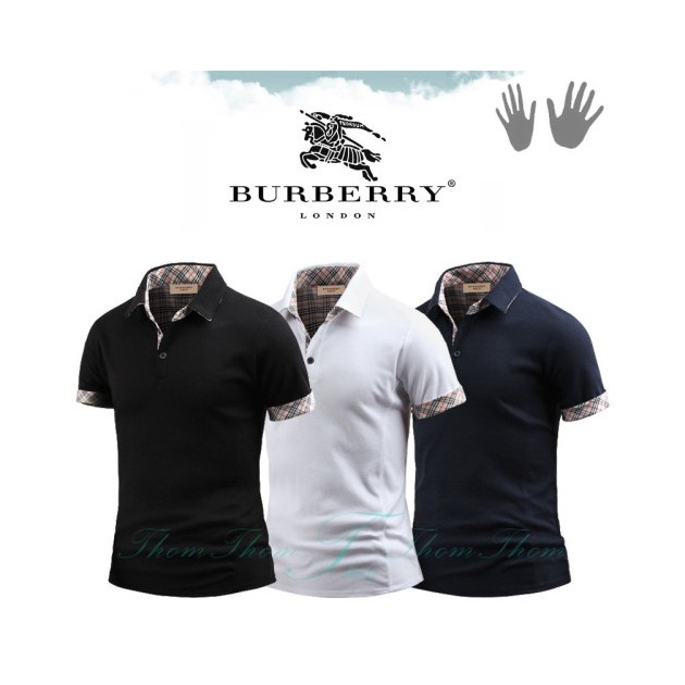 BURBERRY 버버리 클래식체크 반팔 카라티