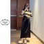 PRADA 프라다 배색 반집업 원피스