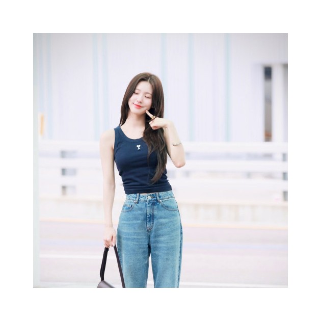 AMI 아미 코튼 골지 나시