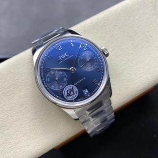 IWC 아이더블유씨 포르투기저 세븐데이즈 화이트골드 블루 다이얼 SS 브레이슬릿 42mm IW501704