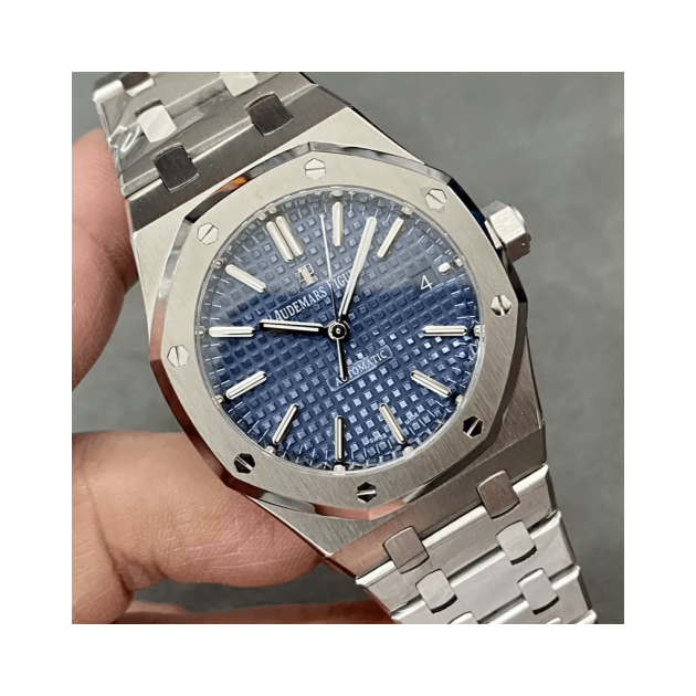AUDEMARS PIGUET 오데마피게 로얄오크 블루 텍스처 다이얼 SS 브레이슬릿 37mm 15450
