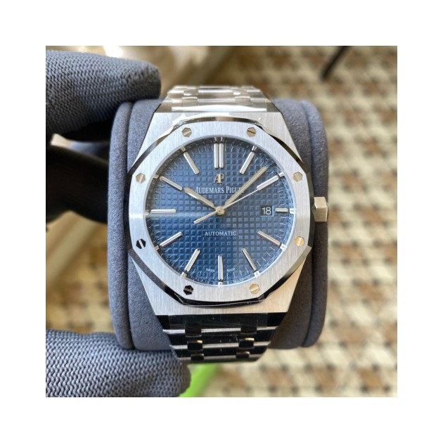 AUDEMARS PIGUET 오데마피게 로얄오크 블루 텍스처 다이얼 SS 브레이슬릿 41mm V3 15400ST