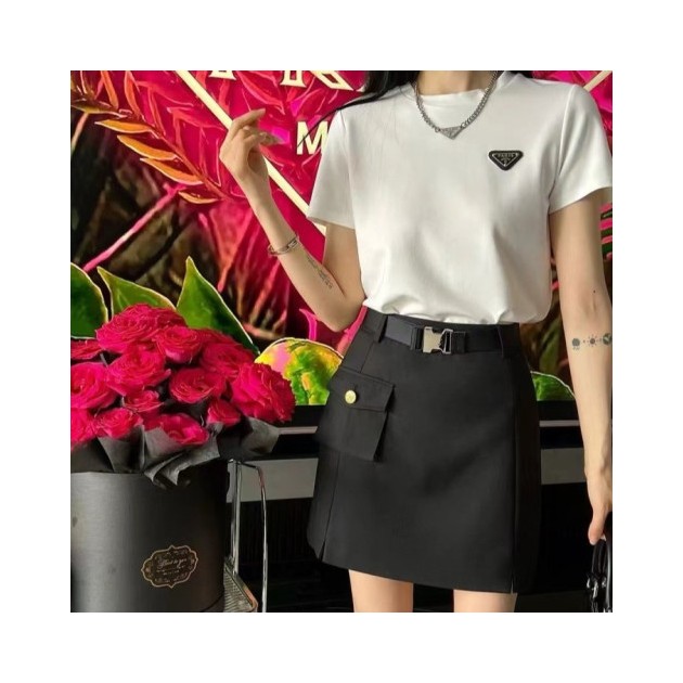 PRADA 프라다 치마 반팔셋트(벨트 포함)