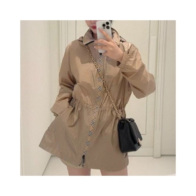 BURBERRY 버버리 체크 후드 지퍼 자켓