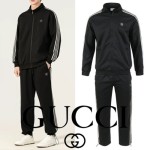 GUCCI 구찌 스트라이프 스틸로고 집업 셋업