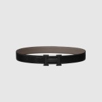 HERMES 에르메스 H 벨트 버클 리버서블 가죽 스트랩