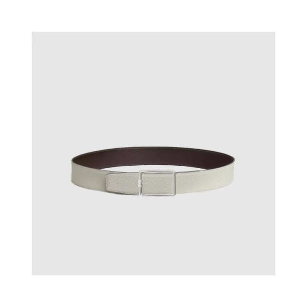 HERMES 에르메스 Tube H 벨트 버클 리버서블 가죽 스트랩 (금장/은장)