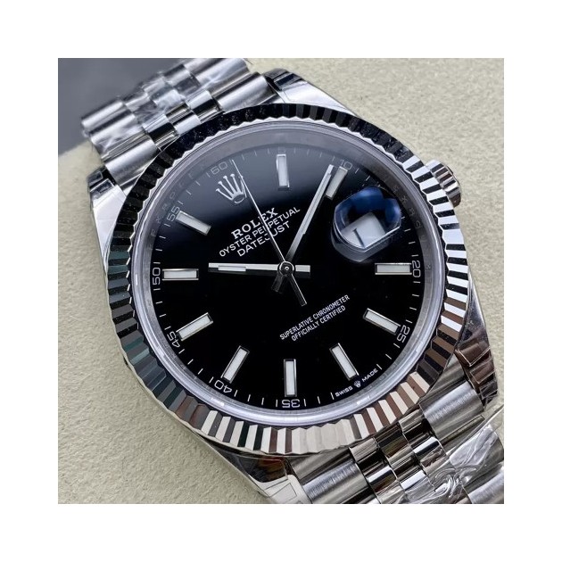ROLEX 로렉스 데이저스트 검판 다이얼 바인덱스 SS 쥬빌레 41mm 126334