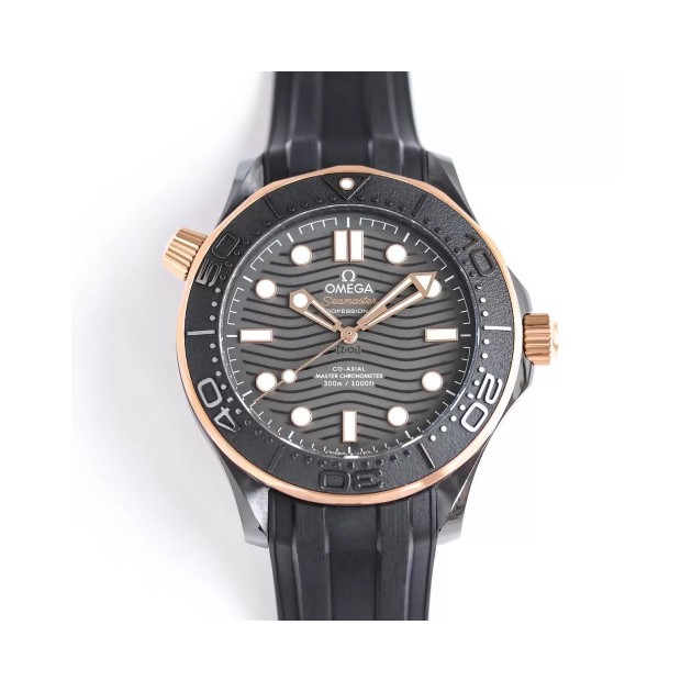 OMEGA 오메가 씨마스터 300M 코엑시얼 다이버 블랙 다이얼 로즈골드 43.5mm 210.62.44.20.01.001