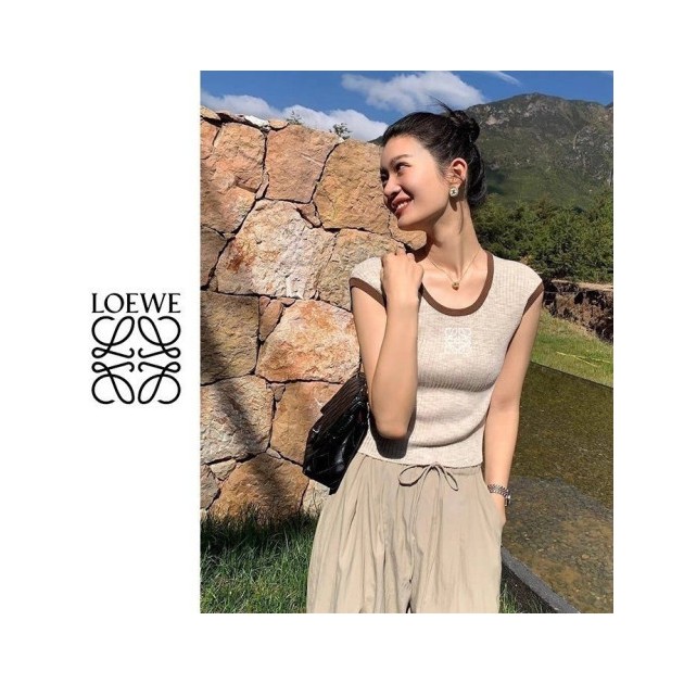 LOEWE 로에베 배색 니트 나시 4COLOR