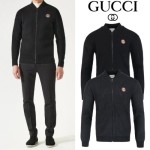 GUCCI 구찌 골드스틸 레더 램스울 니트 집업 2COLOR