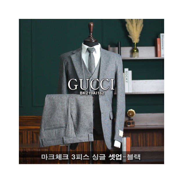 GUCCI 구찌 마크체크 3피스 싱글 셋업